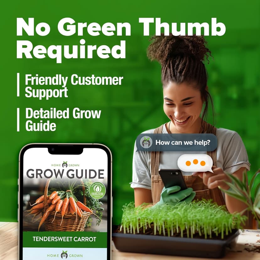 HOME GROWN Tendersweet Carrots Pack (Daucus carota subsp. sativus) - 3000 𝗡𝗢𝗡-𝗚𝗠𝗢 𝗨𝗦𝗔-𝗦𝗢𝗨𝗥𝗖𝗘𝗗 Heirloom Seeds for Planting Outdoors - High-Germination Vegetable for a Lush Garden