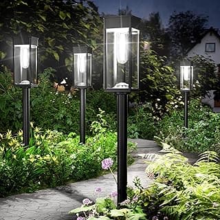 Super Bright Solar Pathway Lights Outdoor,8 Pack Solar Lights Outdoor,IP65 Waterproof Solar Garden Lights Solar Powered Landscape Lighting for Yard Patio Walkway Driveway Pathway (Cool White)