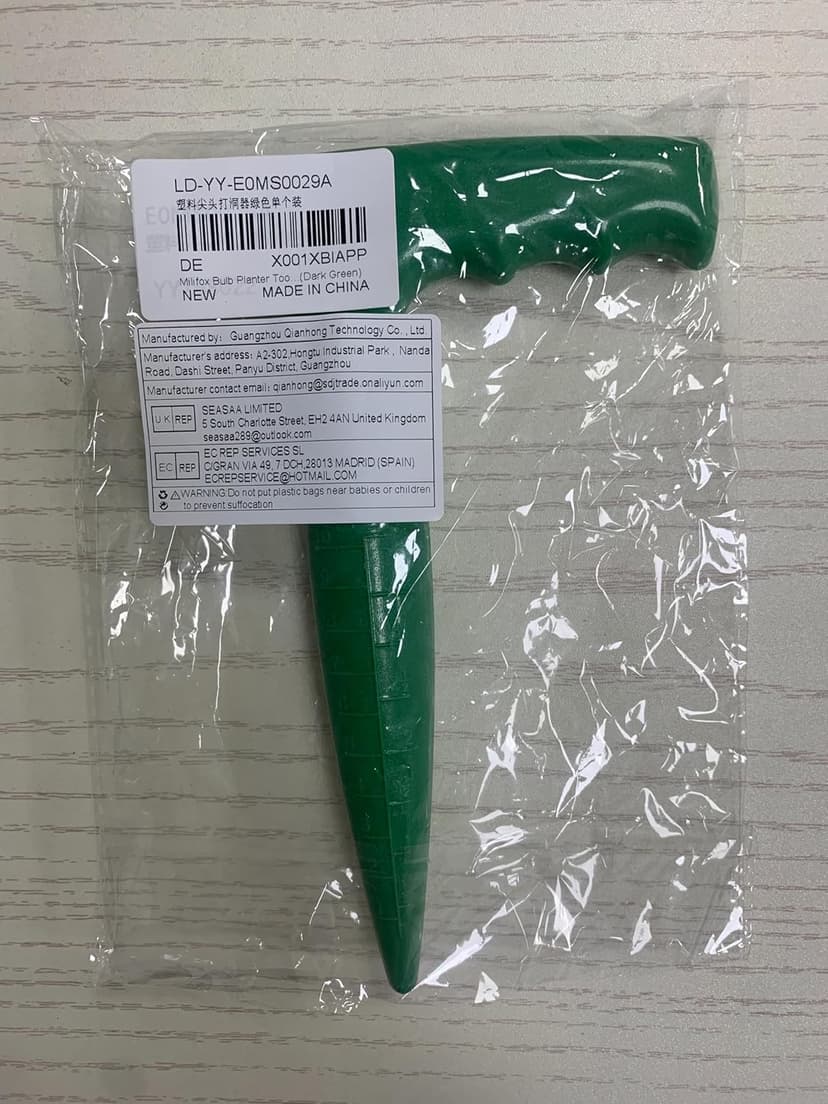 6.9 inch Bulb Planter Tool Plastic Sow Dibbler with Handle Garden Hand Dibber Garden Seed Tool for Sowing Seeds Planting Bulbs Digging (Green)