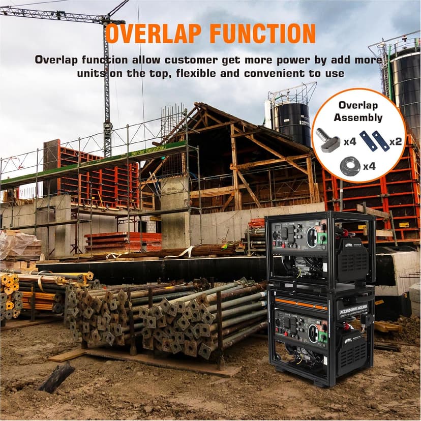 GENMAX DIY Open Frame Dual Fuel Inverter Generator, 4000W ultra-quiet 145cc engine,with Parallel and Series Capability with CO Alert, Ideal for Construction Job & Home backup power EPA Compliant