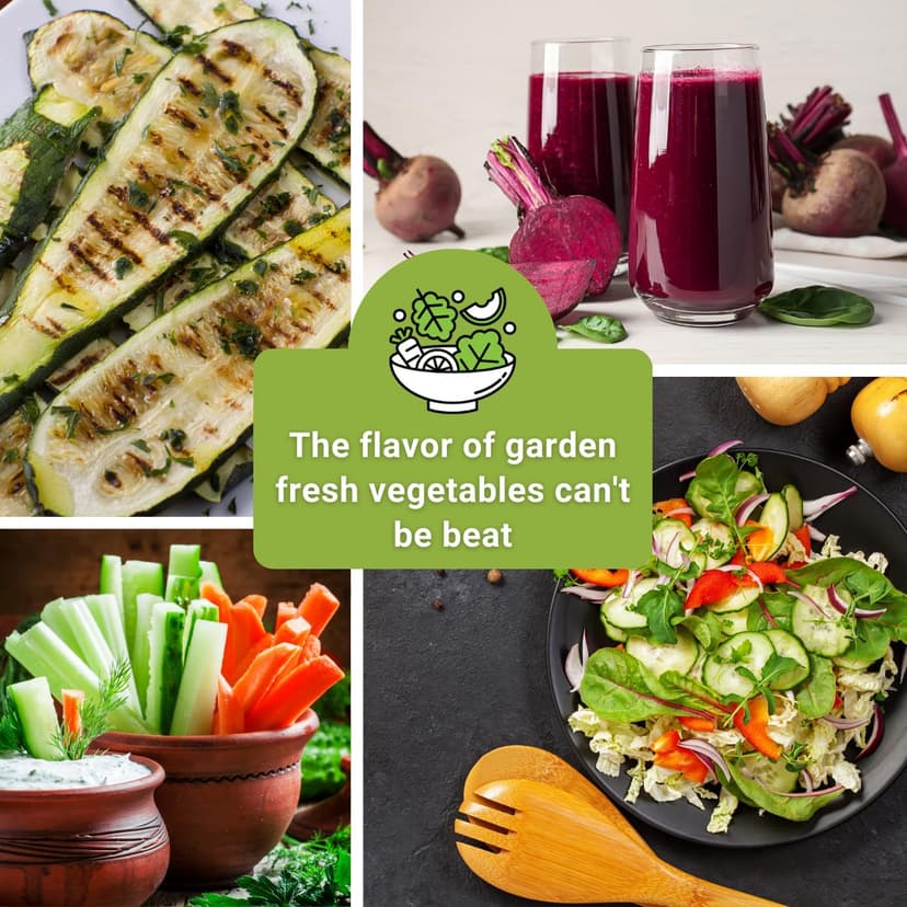 Sow Right Seeds - Classic Vegetable Garden Seed Collection for Planting - Non-GMO Heirloom Broccoli, Cabbage, Carrot, Cucumber, Kale, Lettuce, Tomato, Peppers, Zucchini, and More
