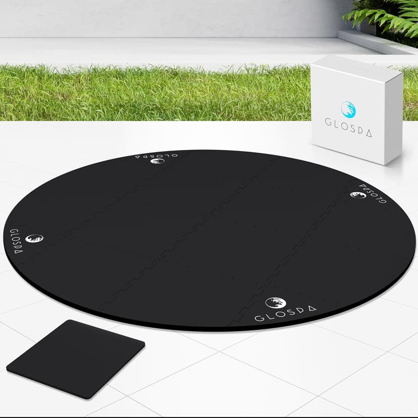 Hot Tub Mat for Inflatable Tub, 77'' Hot Tub Pad Foundation, 0.25in Thickened Eva Foam Padding Inflatable Outdoor Pool & Hot Tub Base Mats for Under Floor Protection & Heat Insulation