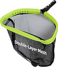 Sepetrel Pool Net,Professional Swimming Pool Leaf Skimmer Nets for Cleaning with Double-Layer Deep Big Bag,Heavy Duty Aluminum Frame & Handle Rake(Pole Not Included)