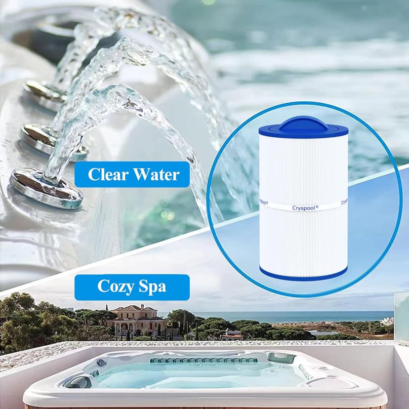 07022 Filter Compatible with Caldera 50, Caldera Spas, C-7350, 1019401, 73532, PCD50N, FC-3963, 50 Sq. Ft Spa Filter Cartridge, 1 Pack