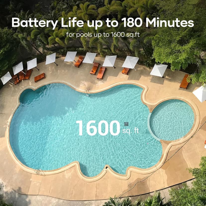 AIPER Cordless Robotic Pool Cleaner, WavePath Navigation, Wall-Climbing, Quad-Motor, 150 mins Runtime for Inground Pools up to 1,600 sq.ft, Seagull Pro ZT6002