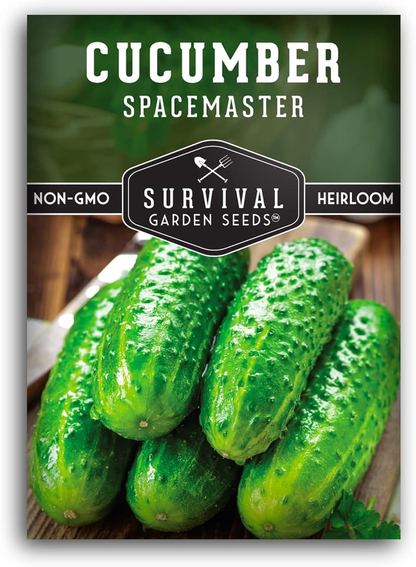 1 Pack Spacemaster Cucumber Seed for Planting - Packet with Instructions to Grow Container Friendly Cucumbers in Your Home Vegetable Garden - Non-GMO Heirloom Variety - Survival Garden Seeds