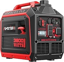 Portable Inverter Generator 3800W Gas Powered, Long Runtime Gas Generator for Camping, Tailgating, Home Emergency Use, EPA Compliant