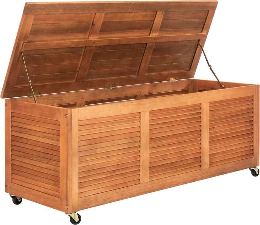 Safavieh PAT7038A Outdoor Collection Elina Teak 47.2" Cushion Deck Box