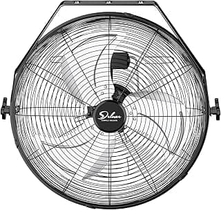 Simple Deluxe 18 Inch Industrial Wall Mount Fan, 3 Speed Commercial Ventilation Metal Fan for Warehouse, Greenhouse, Workshop, Patio, Factory and Basement - High Velocity