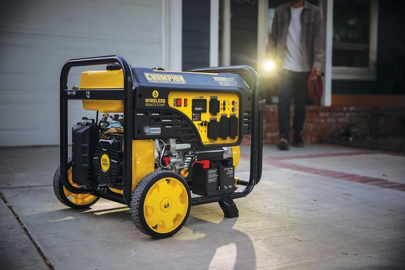Champion Power Equipment 10,000-Watt Wireless Remote Start Home Backup Portable Generator with CO Shield