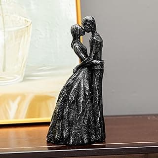 Kissing Lovers Statue Abstract Sculpture Resin Statues for Home Decor Modern Home Office Desktop Shelf Bookshelf Decor Wedding