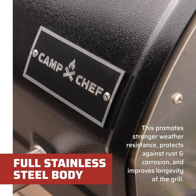 Camp Chef Woodwind 36 Pellet Grill - Stainless Steel Barbecue Grill with WiFi Connectivity - Compatible with Sidekick Barbecue Accessories - 1236 sq in Total Rack Area