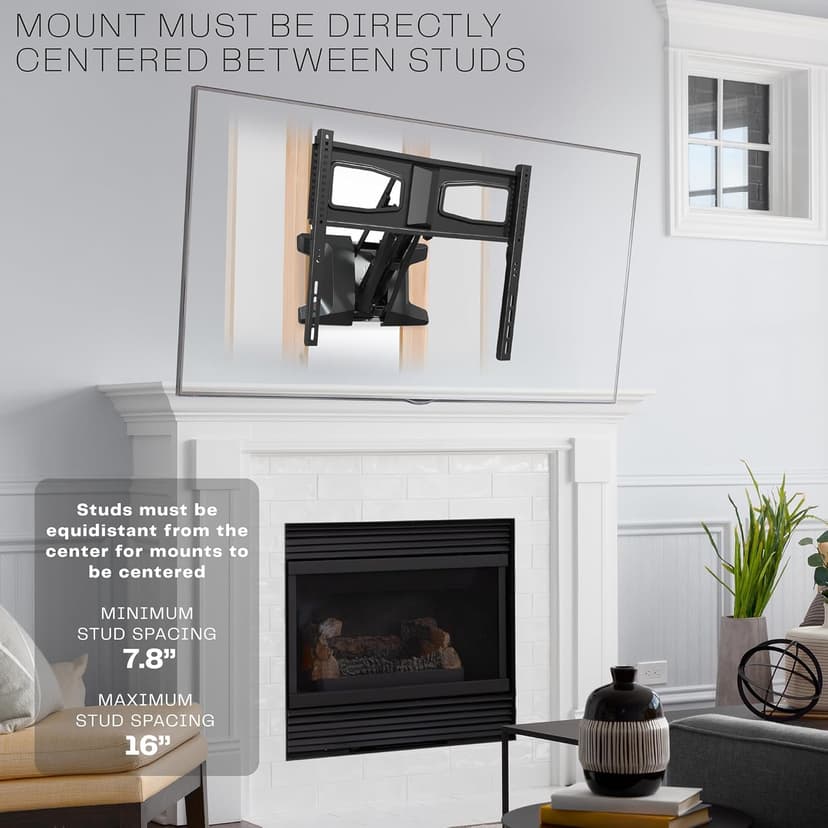 MOUNT-IT! Motorized Fireplace TV Wall Mount | Remote Control Electric Pull Down Mantel Mounting Bracket, Up to 77 Lbs Weight Capacity, Height Adjustable, Swivel, VESA 600x400 Compatible