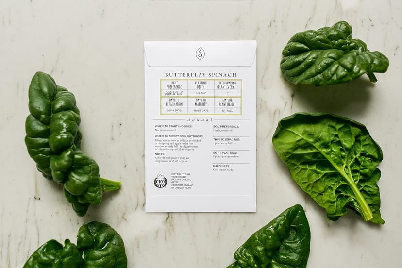Sereniseed Certified Organic Leafy Greens Lettuce Seeds Collection (10-Pack) – 100% Non GMO, Open Pollinated – Grow Guide