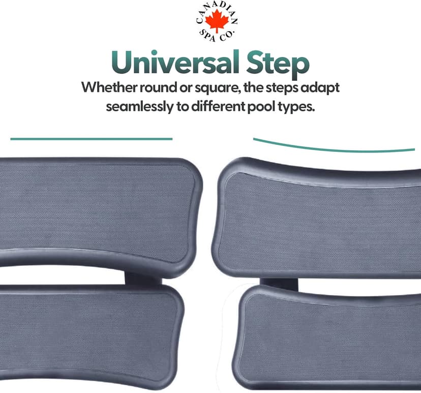 CO. Universal Step for hot tubs, 2 Steps, 28.35" x 20" x 15.75" High, Entry aid spa Step, Non-Slip and Portable, hot tub and spa Accessories