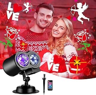 Brighter Valentine Decorations Light for Home, 2024 Upgraded Holiday Projector With 19 HD Replaceable Slides (3D Ocean Wave & Patterns), Weather Proof Valentine Light Show