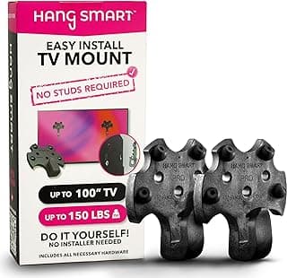 HangSmart TV® Wall Mount NO Stud - Original & Patented Easy Install, DIY for 19-100" TVs, Holds Up to 150LBS, Fits Most LED LCD Flat Screens & Monitors, Includes Hardware