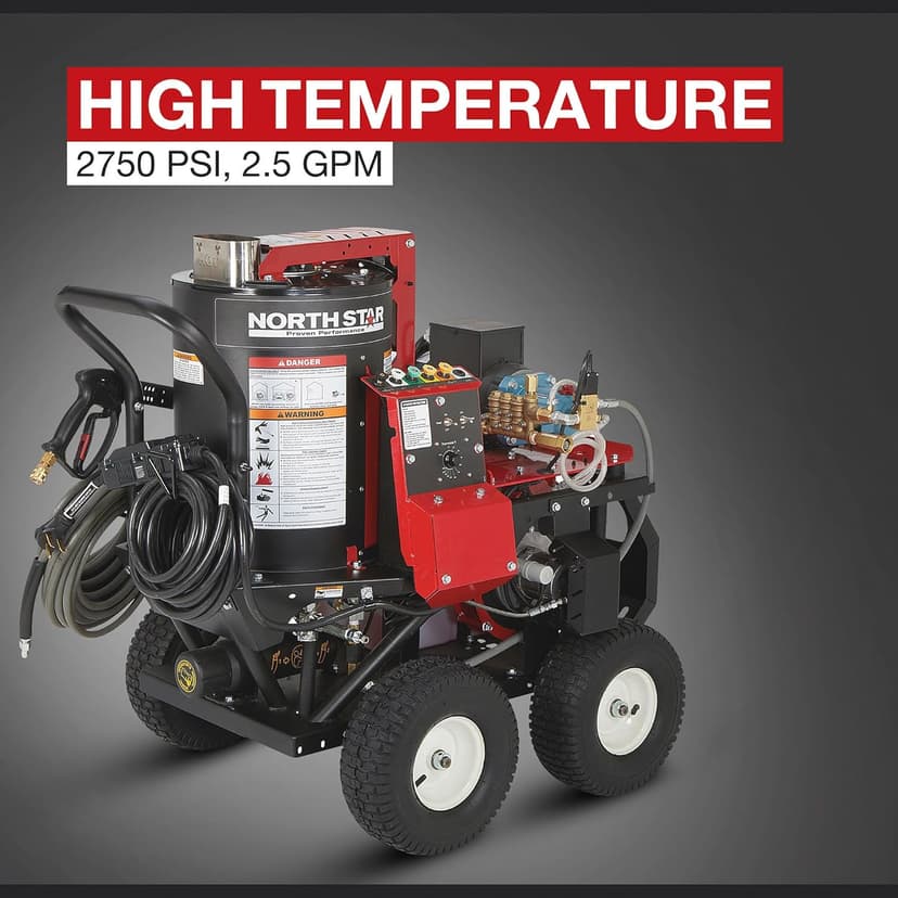 NorthStar Electric Wet Steam and Hot Water Pressure Washer — 2750 PSI, 2.5 GPM, 230 Volts