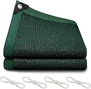 90% Blackish Green Shade Cloth, 6.5x10FT Resistant Garden Sun Shade Net, Durable Mesh Shade Tarp with Reinforced Grommets for Greenhouse, Plant, Chicken Coop, Pergola, Canopy