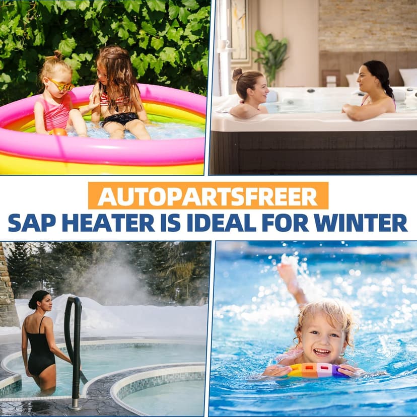 Hot Tub Heater 26-C3160-1S Suit for 1995+ Hot Spring Spa Heater Tiger River Watkins Spa Parts C3160-1 C3564-1 73790 7211 Titanium Heater Double-Pass 1.5kW/6kW 120V/240V 8.3A/16.6A