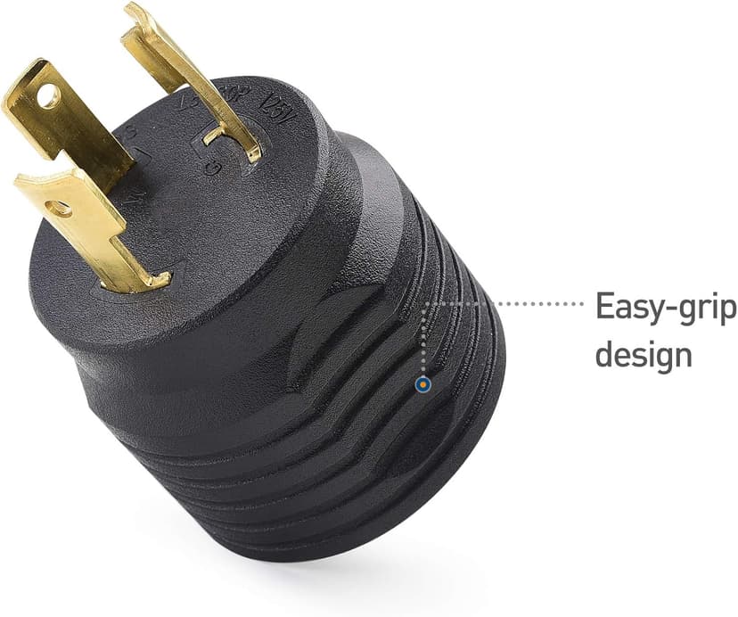 Cable Matters 2-Pack 3 Prong Twist Lock to 30 Amp RV Adapter, 30 AMP RV Plug (NEMA L5-30P to TT-30R)