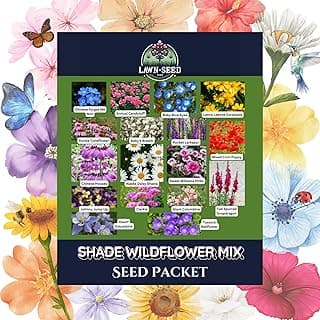 Shade Wildflower Mix (Seed Packet) - Shade, Perennial, Deer-Resistant, Hummmingbird, Midwest and Others Create a Colorful Garden That Enhances Your Outdoor Space with Natural Beauty!
