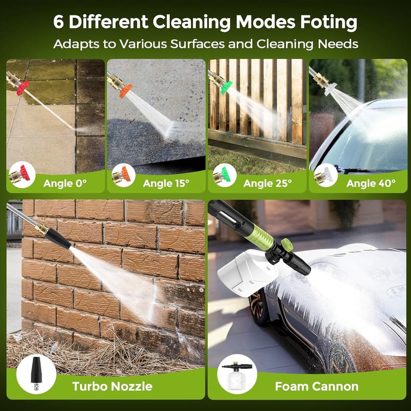 Pressure Washer, 4000PSI 2.8 GPM Power Washer with 35FT Power Cord and 26FT Hose, Electric Pressure Washer with 5 Nozzles & 500ml Foam Cannon, Cleaning for Cars, Home, Driveways, Yards, Pools