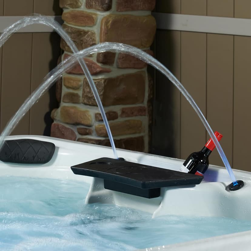 Insight Outdoor Hot Tub, 7-Person 34-Jet, 86-Port Non-Lounger Acrylic Spas with Ice Bucket by Aqualife by Strong Spas
