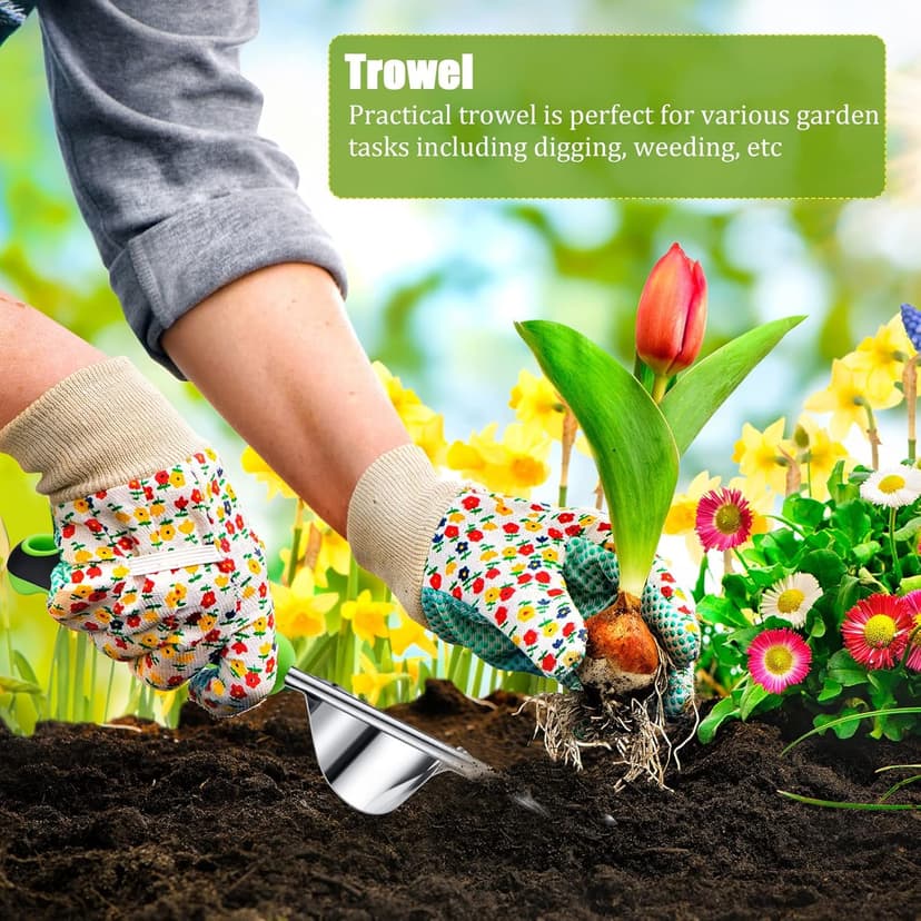 Hand Weeder Tool Garden Weeding Tool Gardening Weeder Tool with Ergonomic Handle, Stainless Steel Garden Lawn Farmland Transplant Gardening Plant Tool (Fulcrum, 2 Pieces)