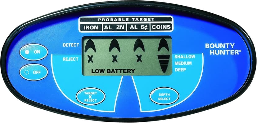 Bounty Hunter Quick Silver Metal Detector for Adults and Kids with Free Pinpointer – Lightweight Design, Target ID, and Discrimination for Coins, Relics, and Jewelry Detection