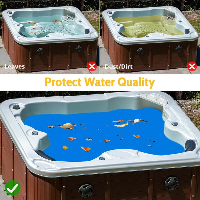 Hot Tub Bubble Cover, 7x7 Foot Hot Tub Thermal Blanket Square Solar Cover Insulation Blanket for Outdoor Hot Tub