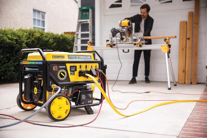 Champion Power Equipment 12,500-Watt Electric Start Tri Fuel Home Backup Portable Generator with CO Shield