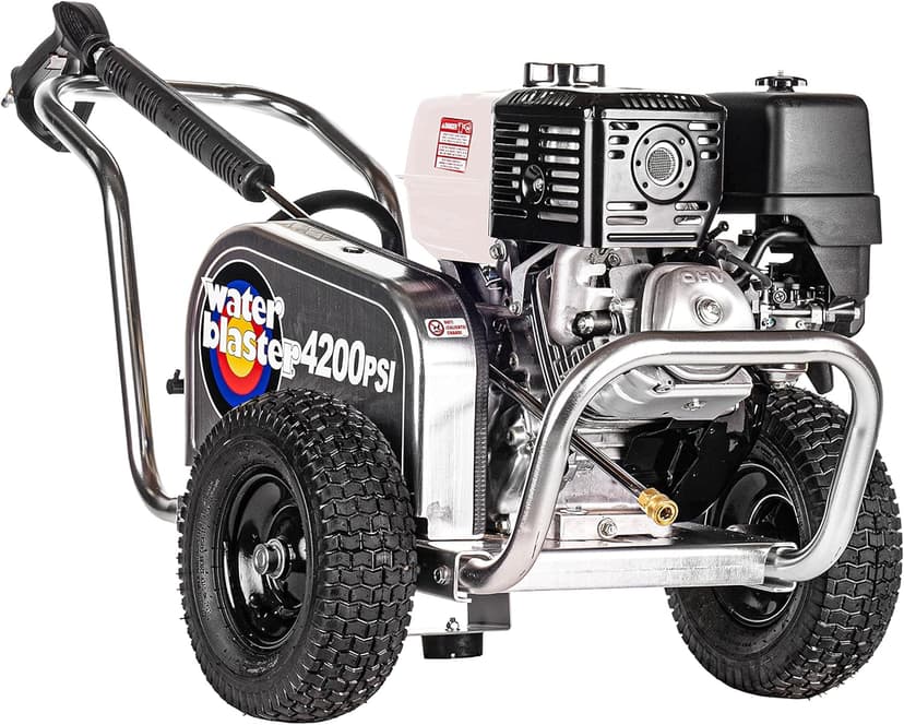SIMPSON Cleaning ALWB60828 Water Blaster Series 4200 PSI Gas Pressure Washer, 4.0 GPM, Honda Engine, Includes Spray Gun and Wand, 5 QC Nozzle Tips, Monster Series 3/8-in. x 50-ft. Hose, (49-State)