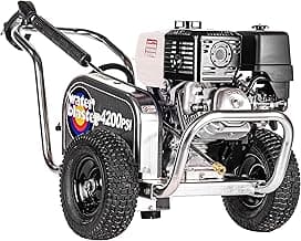 SIMPSON Cleaning ALWB60828 Water Blaster Series 4200 PSI Gas Pressure Washer, 4.0 GPM, Honda Engine, Includes Spray Gun and Wand, 5 QC Nozzle Tips, Monster Series 3/8-in. x 50-ft. Hose, (49-State)