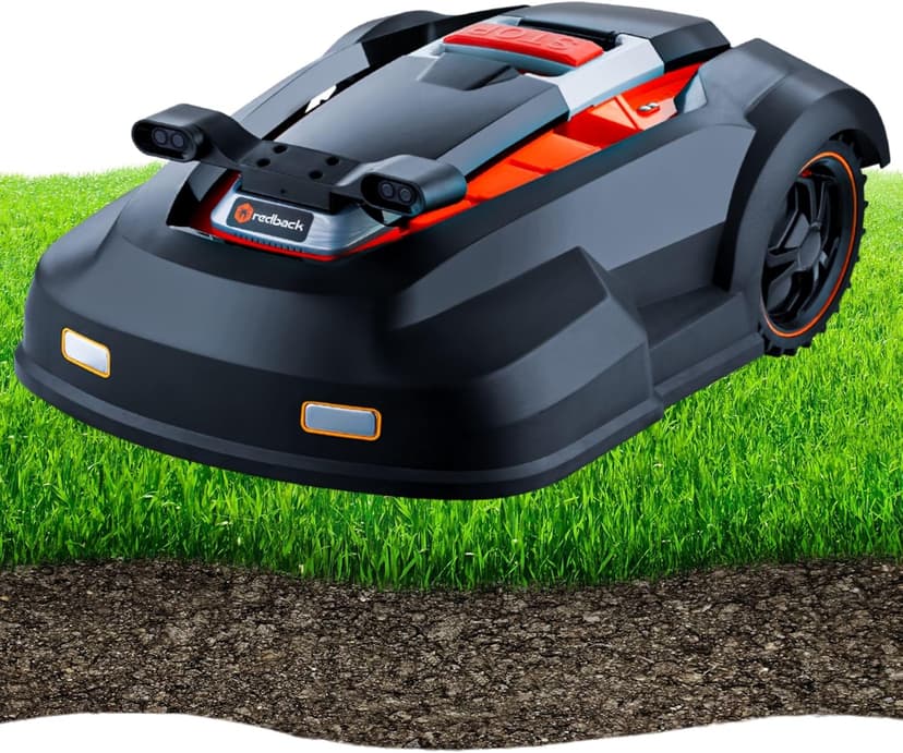 RM24PRO Robot Lawn Mower with Bluetooth App Control Ultrasonic Sensor Metal Plate 1/4 Acre 20 Degrees Slope for Small to Medium Yards