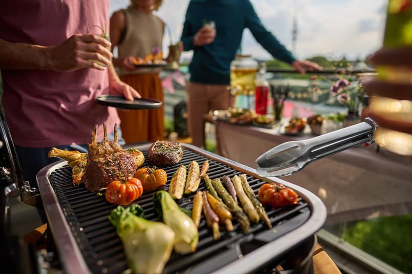Weber Lumin Outdoor Electric Barbecue Grill, Black - Great Small Spaces such as Patios, Balconies, and Decks, Portable and Convenient