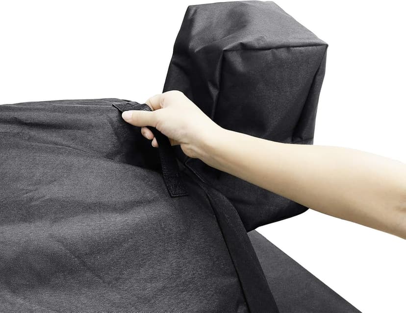 QuliMetal Grill Cover for Green Mountain Daniel Boone Prime WiFi Grills and Green Mountain Grill Ledge Model, Full Length GMG Daniel Boone Smoker Cover, 600D Fabric, Black
