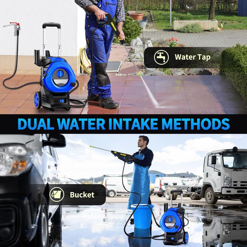 Electric Pressure Washer 4800 PSI 3.5 GPM, 2000W High Pressure Power Washer with 4 Nozzles & Foam Cannon, Portable Cleaner for Car, Driveway, Patio, Fence, Outdoor Cleaning
