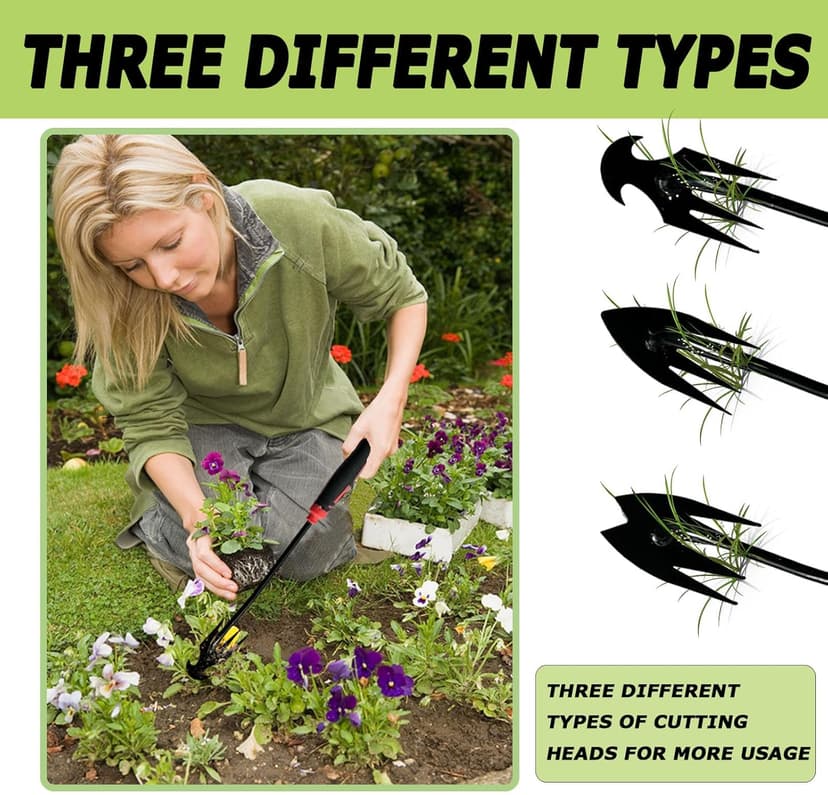 Weeding Tools 3 pcs,Portable Garden Weeder Tool,2025 New Weed Puller Tool,for Hand Weeder Puller for Vegetable Gardening Backyard Farm Planting & Uprooting Weeding Tool