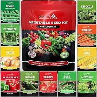 11 Heirloom Seeds for Planting Vegetables and Fruits, 4800 Survival Seed Vault and Doomsday Prepping Supplies, Gardening Seeds Variety Pack, Vegetable Seeds for Planting Home Garden Non GMO…