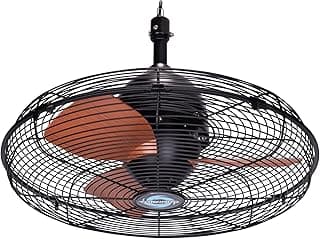 Tornado 20-Inch Outdoor Downrod Mount Ceiling Fan – IPX4 Water-Resistant, Remote Control Included, 3 Speed Settings, 3300 CFM, 10-Foot Cord, UL Safety Listed
