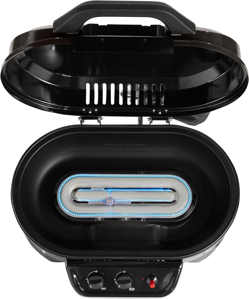 Coleman RoadTrip 225 Portable Tabletop Propane Grill, Gas Grill with 2 Adjustable Burners, Instastart Ignition, & 11,000 BTUs of Power for Camping, Tailgating, Grilling & More