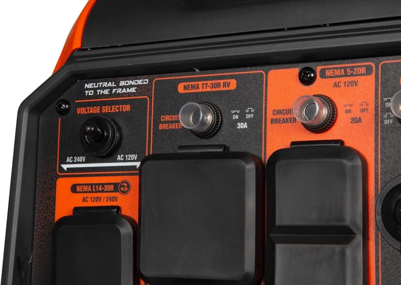 WEN Quiet 6800-Watt Dual Fuel RV-Ready Electric Start Portable Inverter Generator with Fuel Shut Off and CO Watchdog for Electric Vehicle Backup (DF680iX)