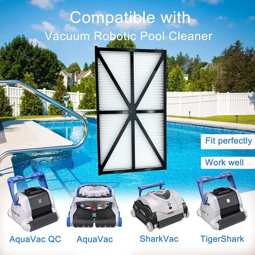 Ultra Fine Cartridge Filter Panels, for Hayward Robotic AquaVac, TigerShark and SharkVac Pool Cleaners Maytronics Part Number: RCX70101PAK2 (2 Pack)