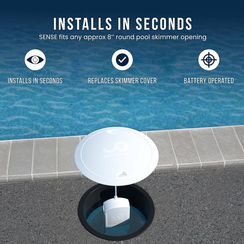 Waterguru - Sense S2 Smart Pool Monitor - Chlorine & pH Meter - CYA & Alkalinity Tester Pool Water Tester - Spa & Hot Tub Monitor - Includes WaterGuru Sense S2 C5 Cassette, Float Ring & More