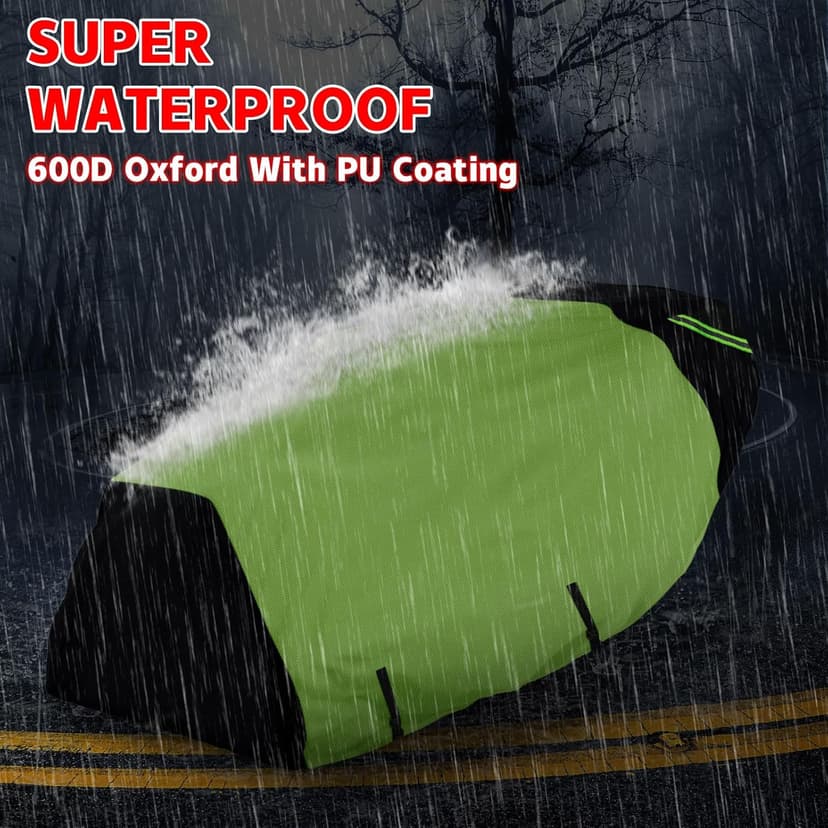 Riding Lawn Mower Cover with Bagger Attachment, Universal Fit Decks up to 62", 600D Oxford Cloth Riding Mower Cover with Windproof Buckle for Snow Rain Dust Hail Protection