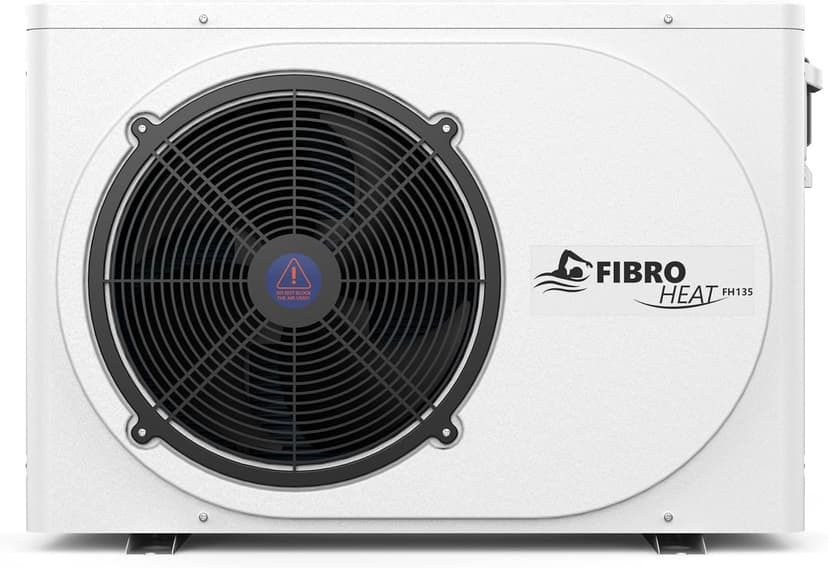 FibroPool Swimming Pool Heat Pump - FH135 35,000 BTU - for Above and In Ground Pools and Spas - High Efficiency, All Electric Heater - No Natural Gas or Propane Needed