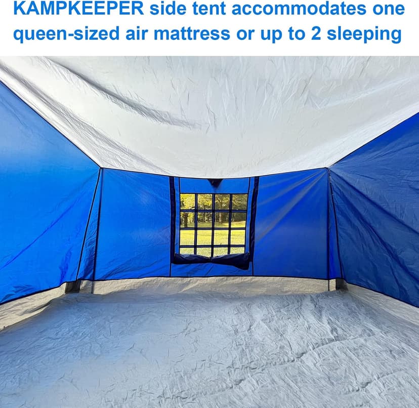 KAMPKEEPER Side Tent,Camping Tent for 10' x 10' Pop Up Canopy, Easy Set Up Gazebo,Compatible with 10' Wide Canopy Tents（Blue）