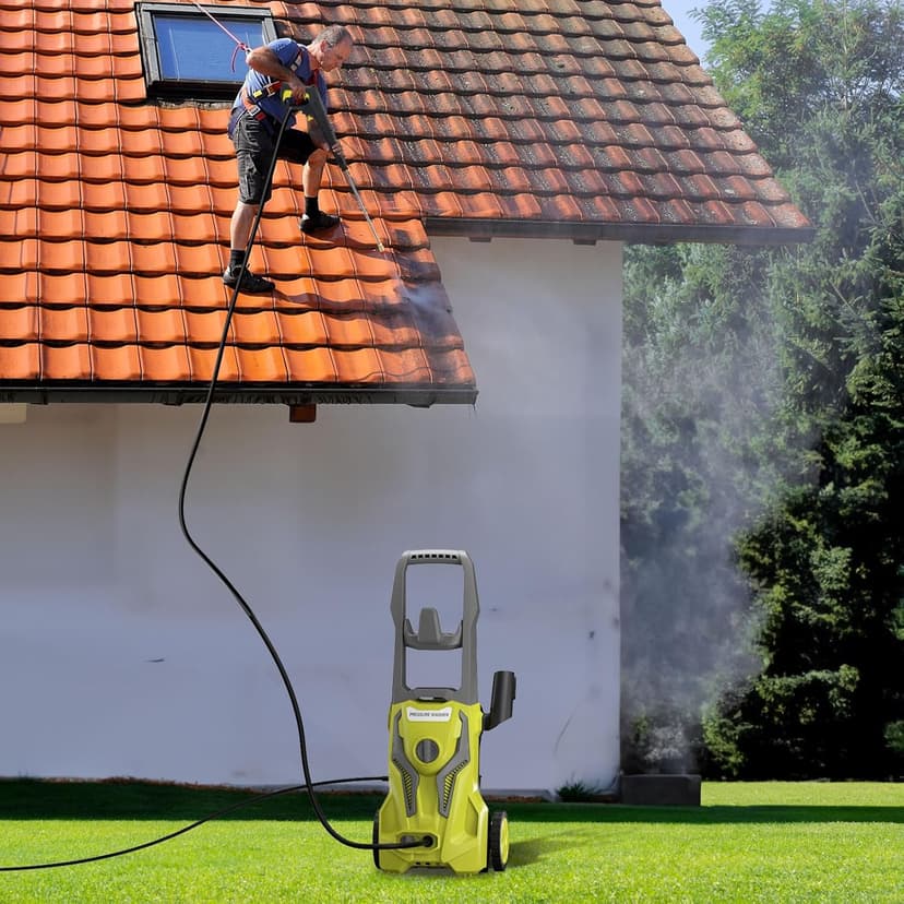 Power Washers Electric Powered 5000PSI-max 3.2GPM High Pressure Washer Car Cleaning Machine with Adjustable Spray Nozzle and Foam Cannon for Home Driveway Patio Deck, Light Yellow