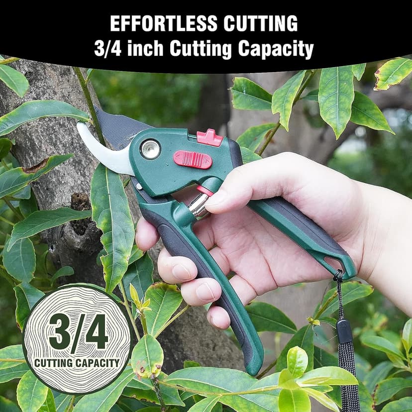 GARTOL 3-Piece Garden Tool Set - Bypass Lopper, Hedge Shears, Pruning Shears with Telescopic Aluminum Handles, Extendable Heavy-Duty Branch Cutters, Garden Clippers for Branches, Shrubs, and Hedges